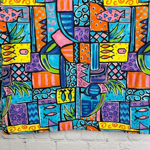 VTG Life Style Jacket Women Medium Buttons Sequins Beaded Artsy Abstract Coat - Picture 10 of 16